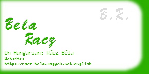 bela racz business card